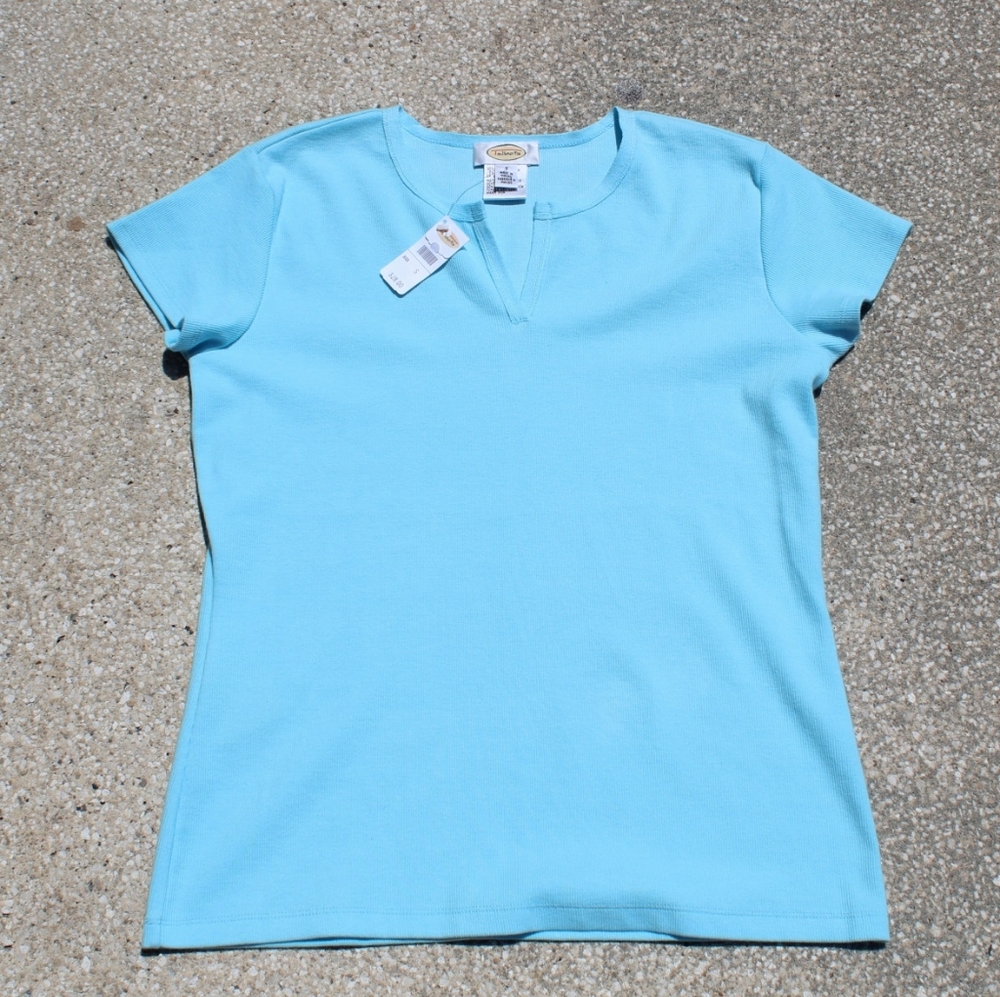 Light Blue Talbot's Short Sleeve Shirt